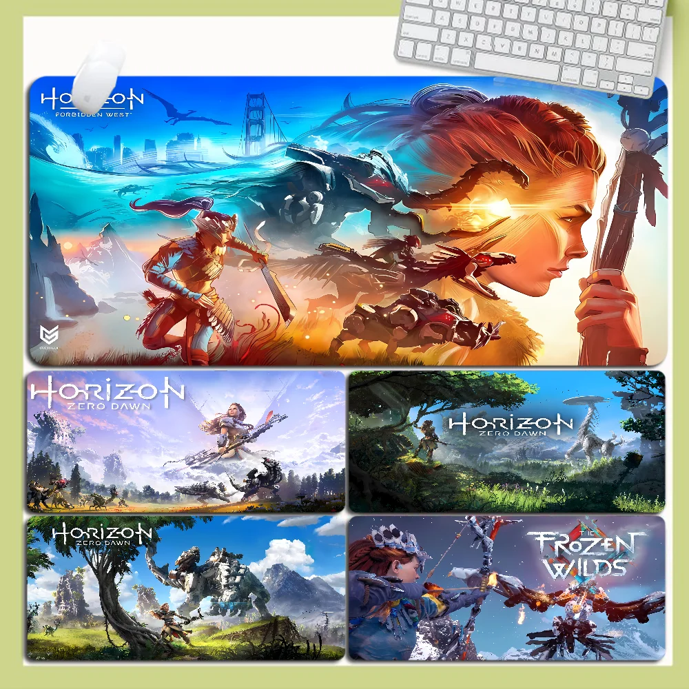 

Horizon Zero Dawn Game Mousepad Large XXL Desktop Desk Mat Kawaii Gaming Accessories Students Writing Pad Desktop Mat