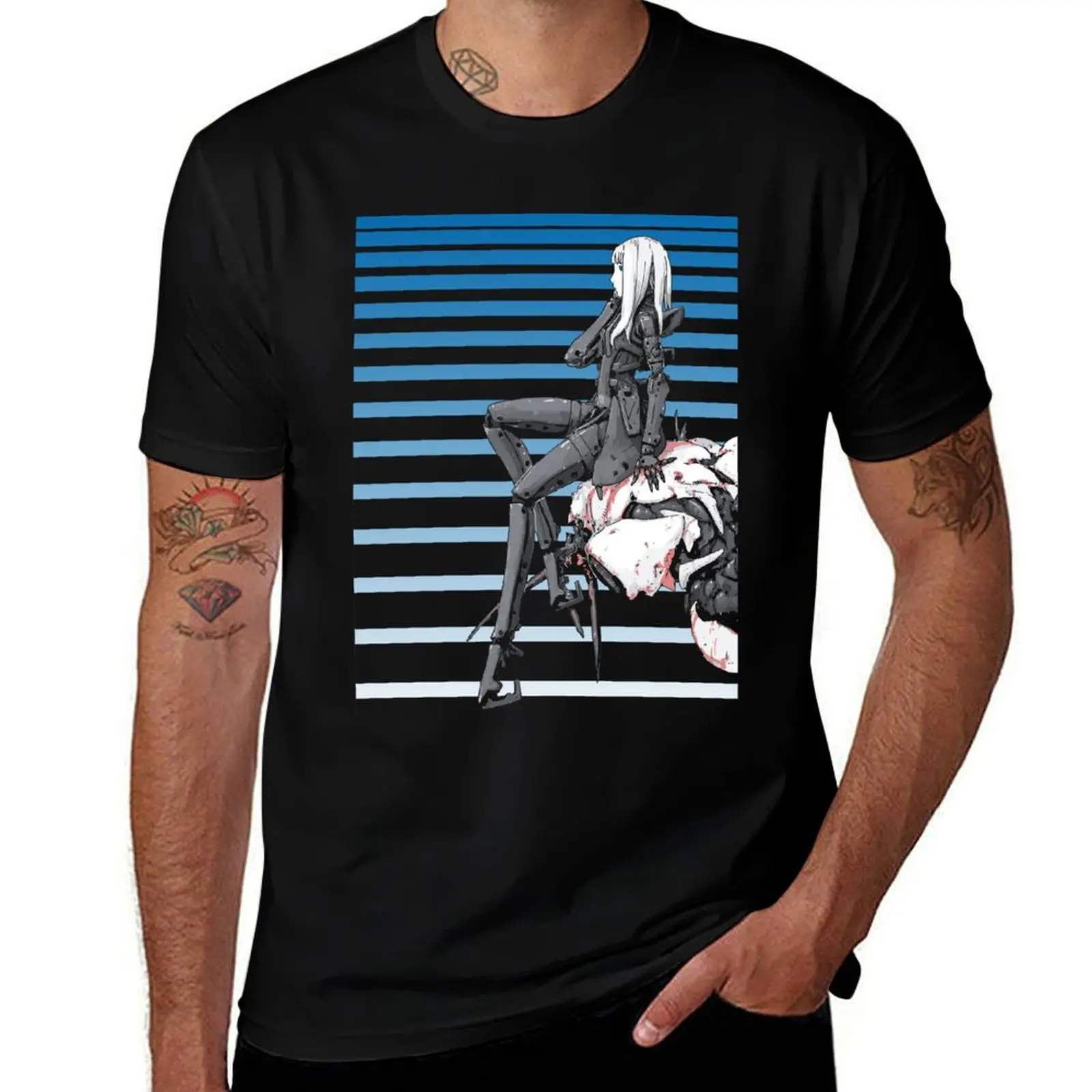 

Cibo from BLAME! (With Lines) T-Shirt man t shirt cotton t shirt man designer T-Shirt