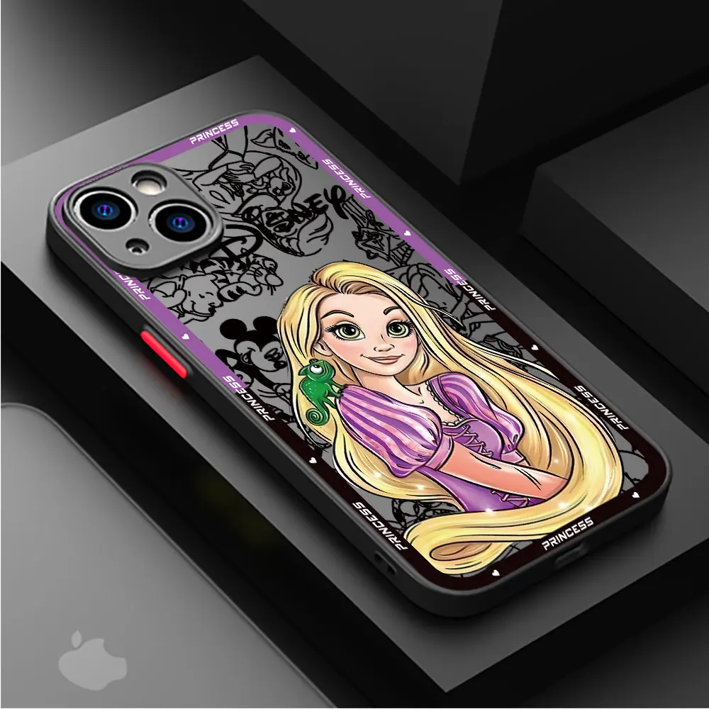 Armor Shockproof Case for iPhone 14 Pro Max 13 XS X 7 8 Plus XR SE 11 Pro 15 Pro 12 Mini Disney Princess Jasmine Cover