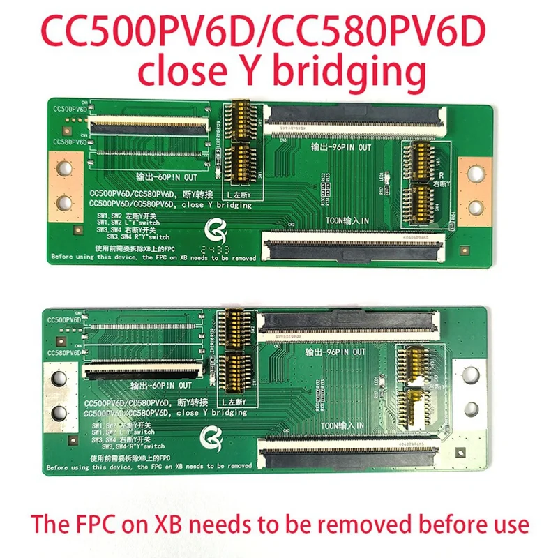 CC580PV6D ปิด Y Bridging แผ่นอะแดปเตอร์ TCON ใน 60P 96P OUT Y Bridging อะแดปเตอร์บอร์ด