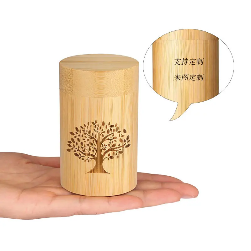 شجرة الحياة التذكارية المصنوعة من الخيزران، صندوق جنازة للحيوانات الأليفة، مادة صديقة للبيئة #1