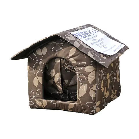 Cat House Waterproof Outdoor Winter Warm Pet Cat Cave Sleeping Beds Tent Home Foldable and Washable for Small Dog Puppy Supplies