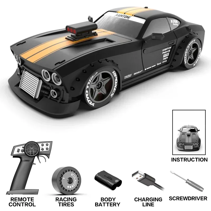 RC Toy KM3299 4WD 1:32 Mini High Speed Drift Racing Car Electric Remote Control Toy 2.4G Gift Suitable for Boys Children Gift