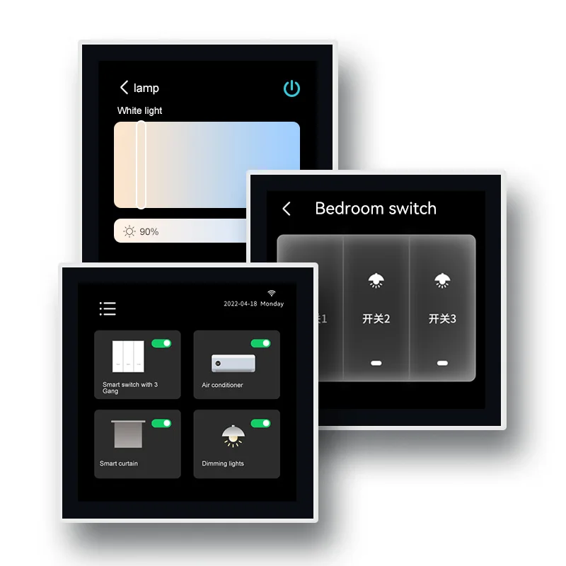 T8E 4 Inch Zigbee Gateway Tuya Smart Home Central Control Panel Alexa Voice Control Function WiFi Ethernet 10A