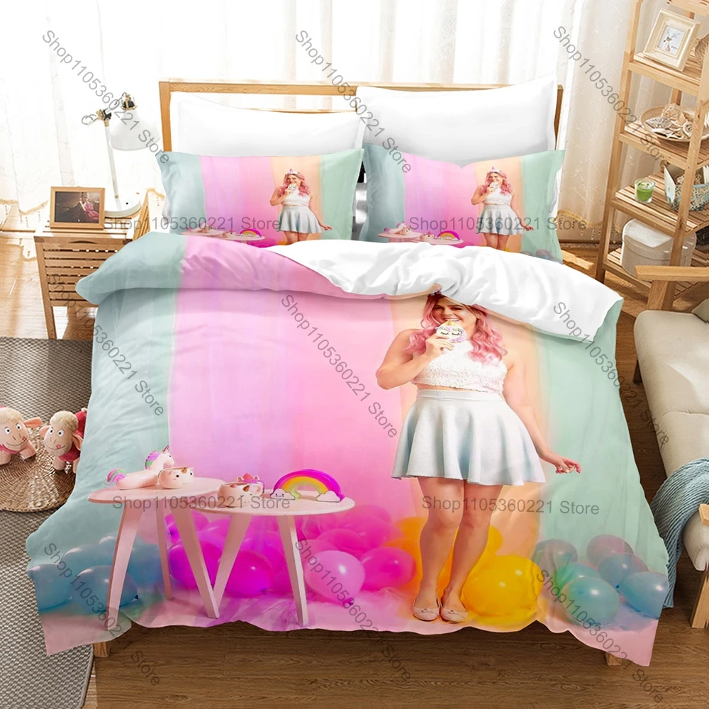 Sweet Mis Pastelitos Cartoon Poster Duvet Cover Set 1 Quilt Cover 2 Pillowcases Cute Decor For Young Fans