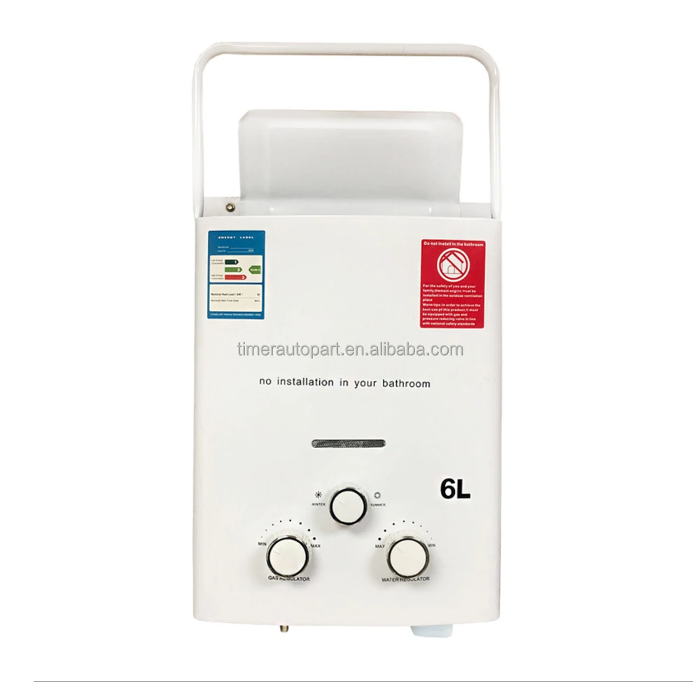 

Водонагреватель для кемпинга, электрический водонагреватель 6 л, портативный встроенный аккумулятор, ванна, душ для каравана, внедорожника, автомобиля