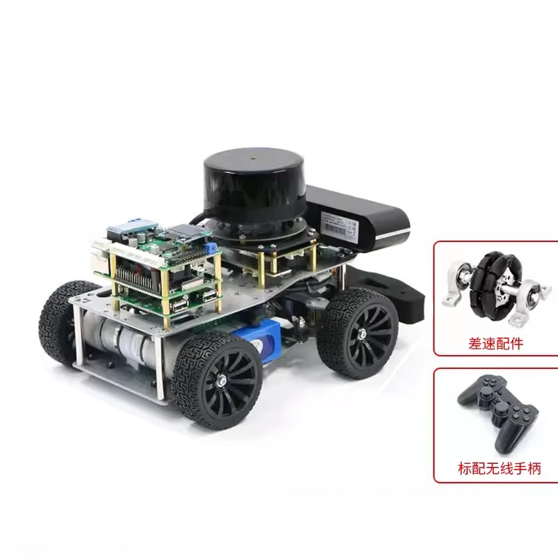 

Raspberry Pi ROS Ackerman Steering Robot Car 3kg Load with STM32 Radar Camera Autonomous Navigation Automatic Driving