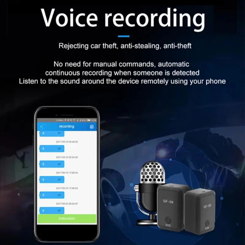 1~8PCS Mini GPS Tracker Security Protection Anti-theft Portable Trackers Precision Locator Anti-Lost Recording Tracking Device