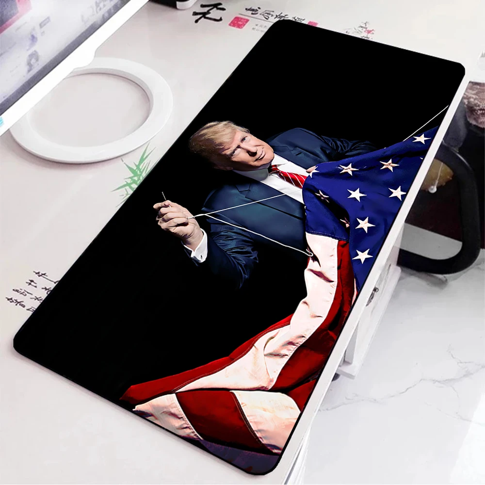 US Election Trump 2024 Mousepad HD Printing Computer Gamers Locking Edge Non-slip Mouse Pad XXL90x40cm Keyboard PC Desk Pad