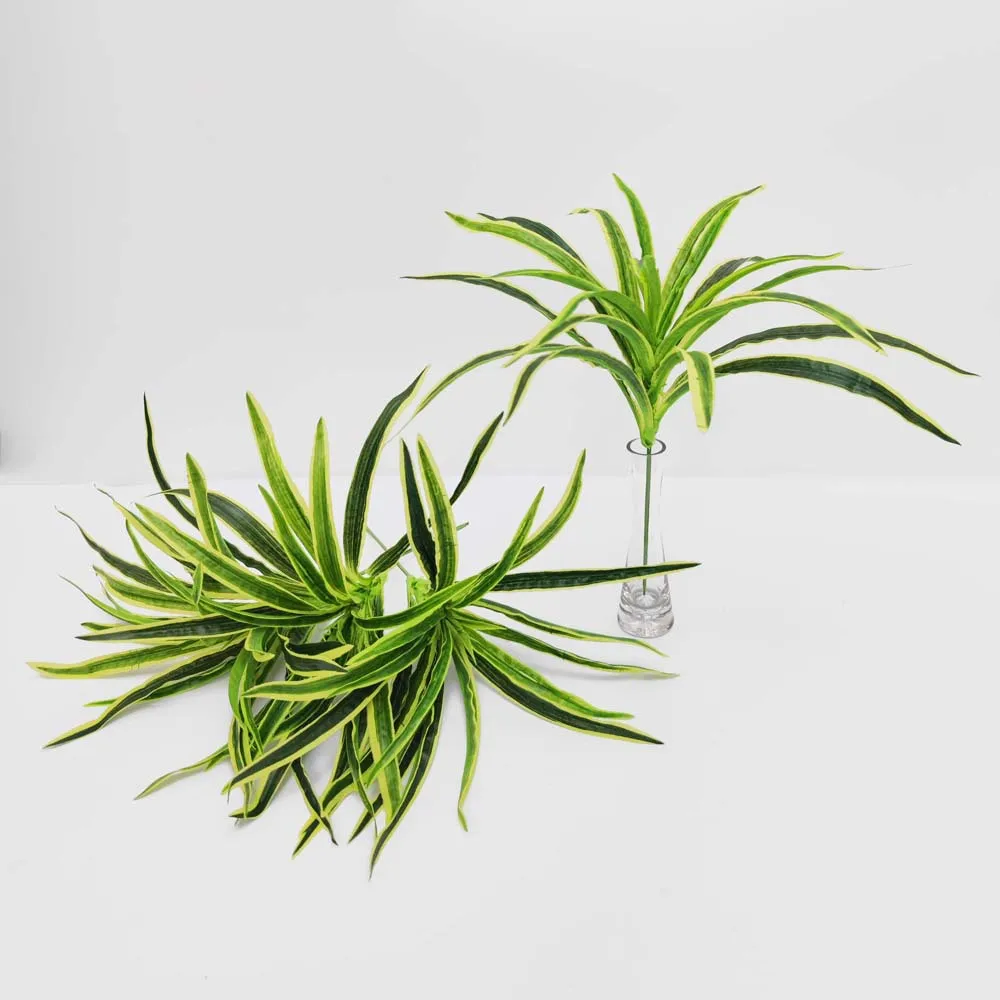 1 pz piante di plastica artificiale Chlorophytum Grass soggiorno decorazione piante finte tavolo in vaso da interno pianta verde senza vaso