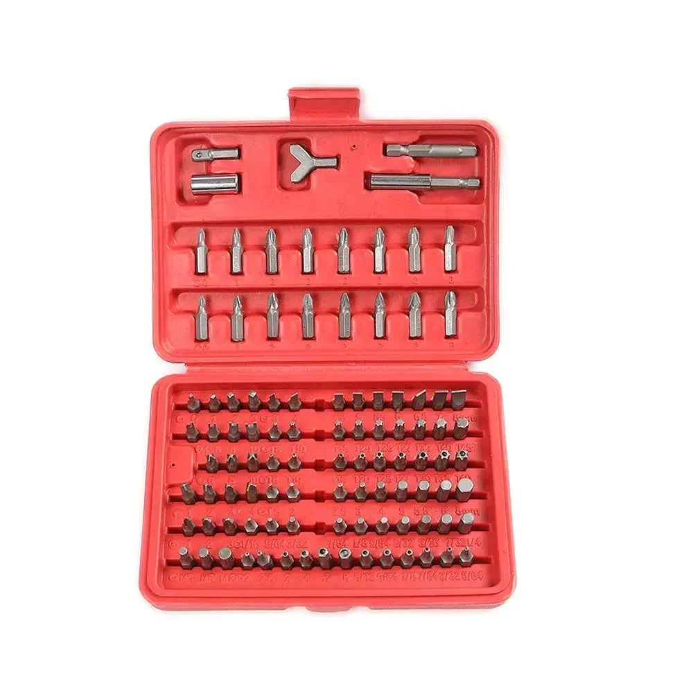 Krachtige 100Pcs Precision Magnetic Screw Driver Kit Bits Screwdriver Extension Sleeve Set Cross Slotted Torx Screwdriver Bit