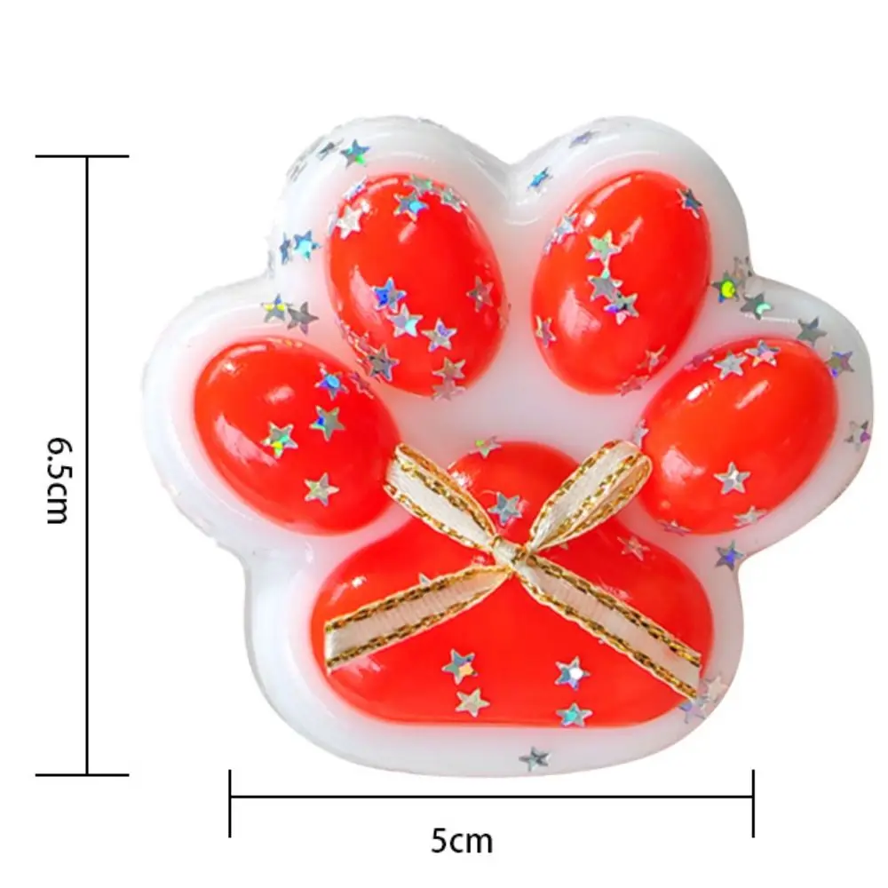 Funny Kneading Christmas Cat Paw Squeeze Toys Slow Rebound Silicone Cartoon Cat Claw 6.5cm Handmade Cat Paw Pinch Children