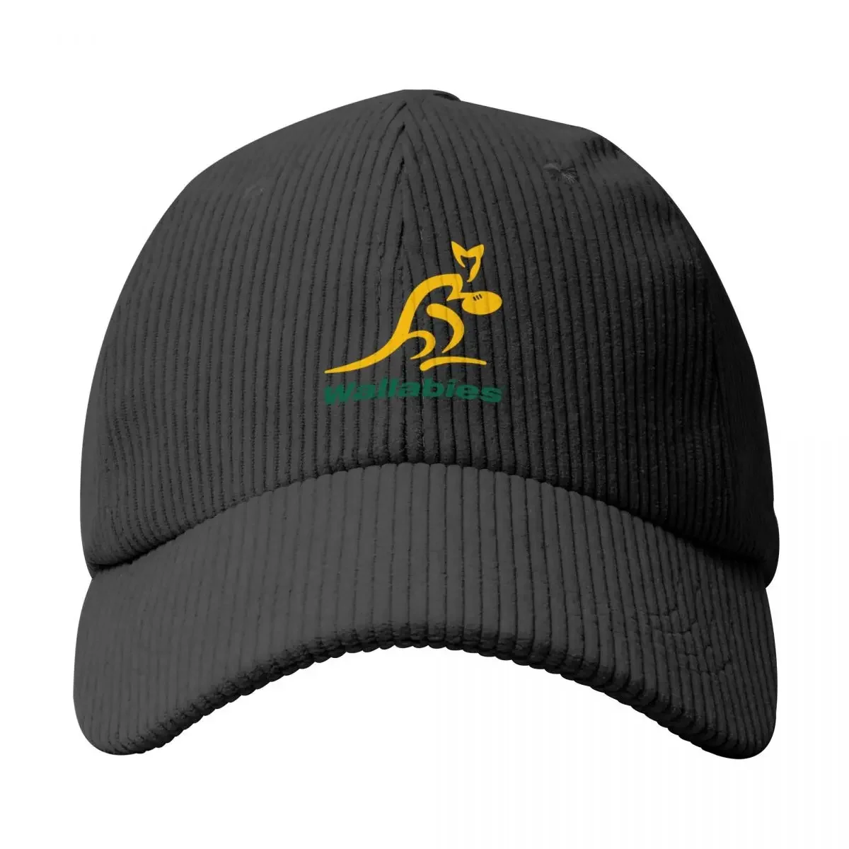 Australia Rugby Wallabies Yellow Wallaby Corduroy Baseball Cap Hat Beach Fluffy Hat Designer Hat Man Women's