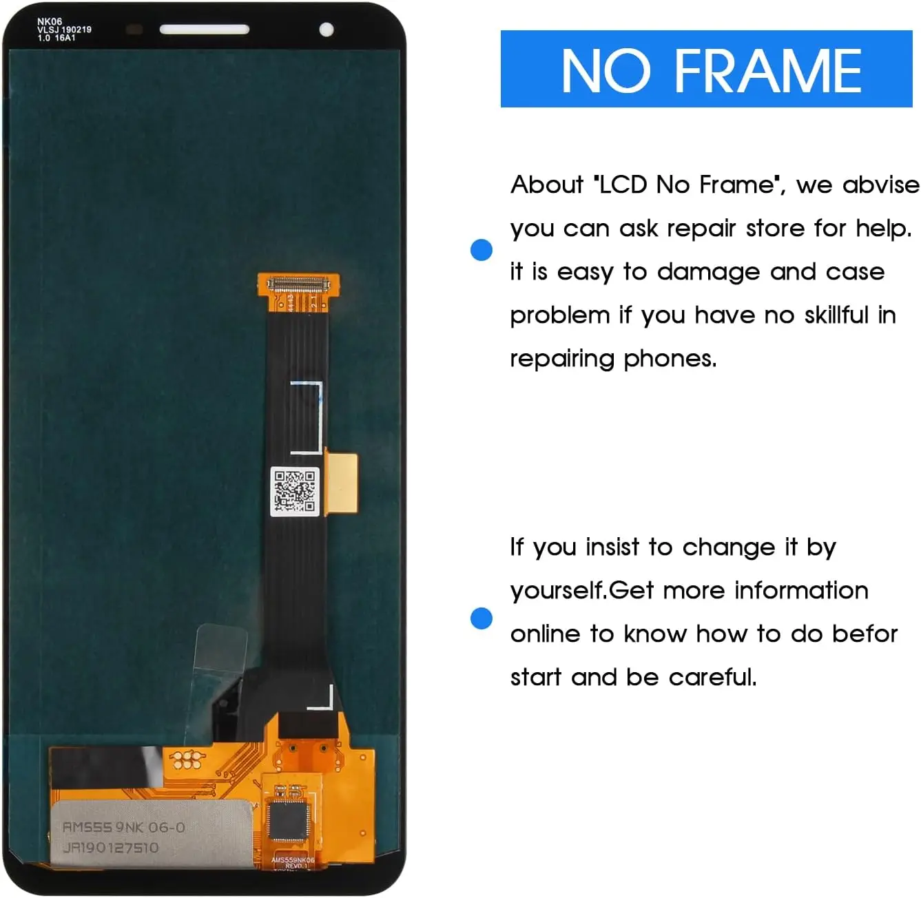 Display for Google Pixel 3A OLED Screen Replacement Touch LCD Screen Digitizer Assembly Google Pixel 3A G020A G020E G020B OLED