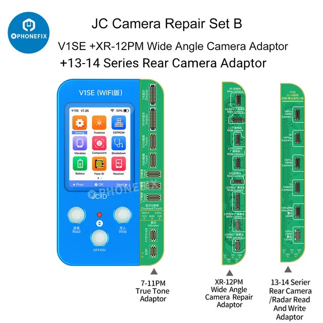 JCID FPC Cable flexible Cámara trasera Tag-on sin eliminación de soldadura para iPhone 12-15PM Resolve coincidencia de códigos y problemas de ventana emergente