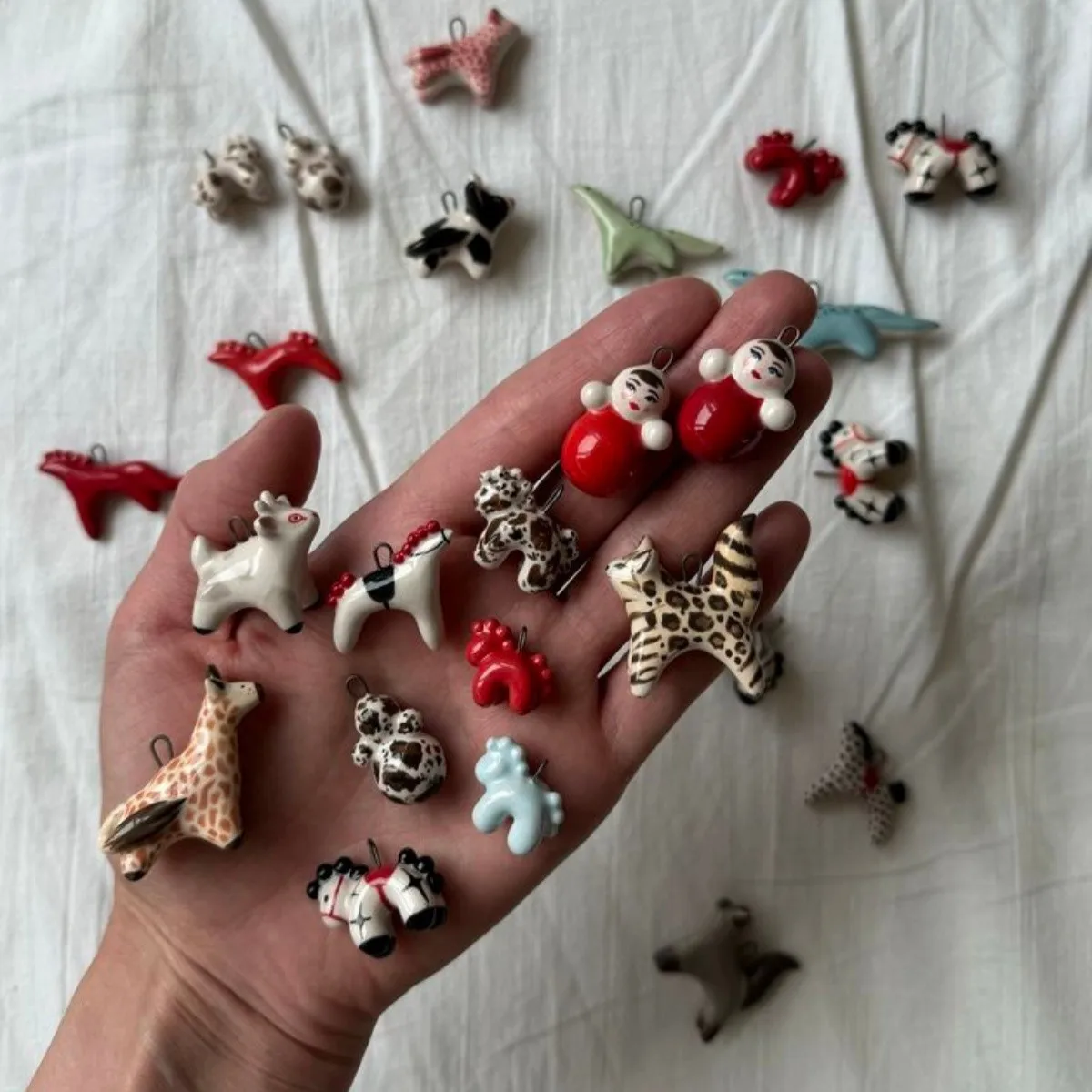 Fashion Cute DIY Animal Series Dinosaur Horse Cat Dog Pendant Bracelet Necklace Stainless Steel Printed Jewelry Accessories