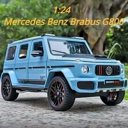 1:24 Mercedes Benz BRABUS G800 High Simulation Diecast Metal Alloy Model car Sound Light Pull Back Collection Kids Toy Gift