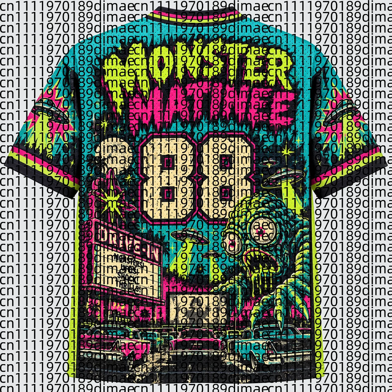 2026 New Streetwear Mesh Jersey Men Women Casual Plus Size Quick Drying Sports T-shirt Halloween Style Shirt Children's T-shirt