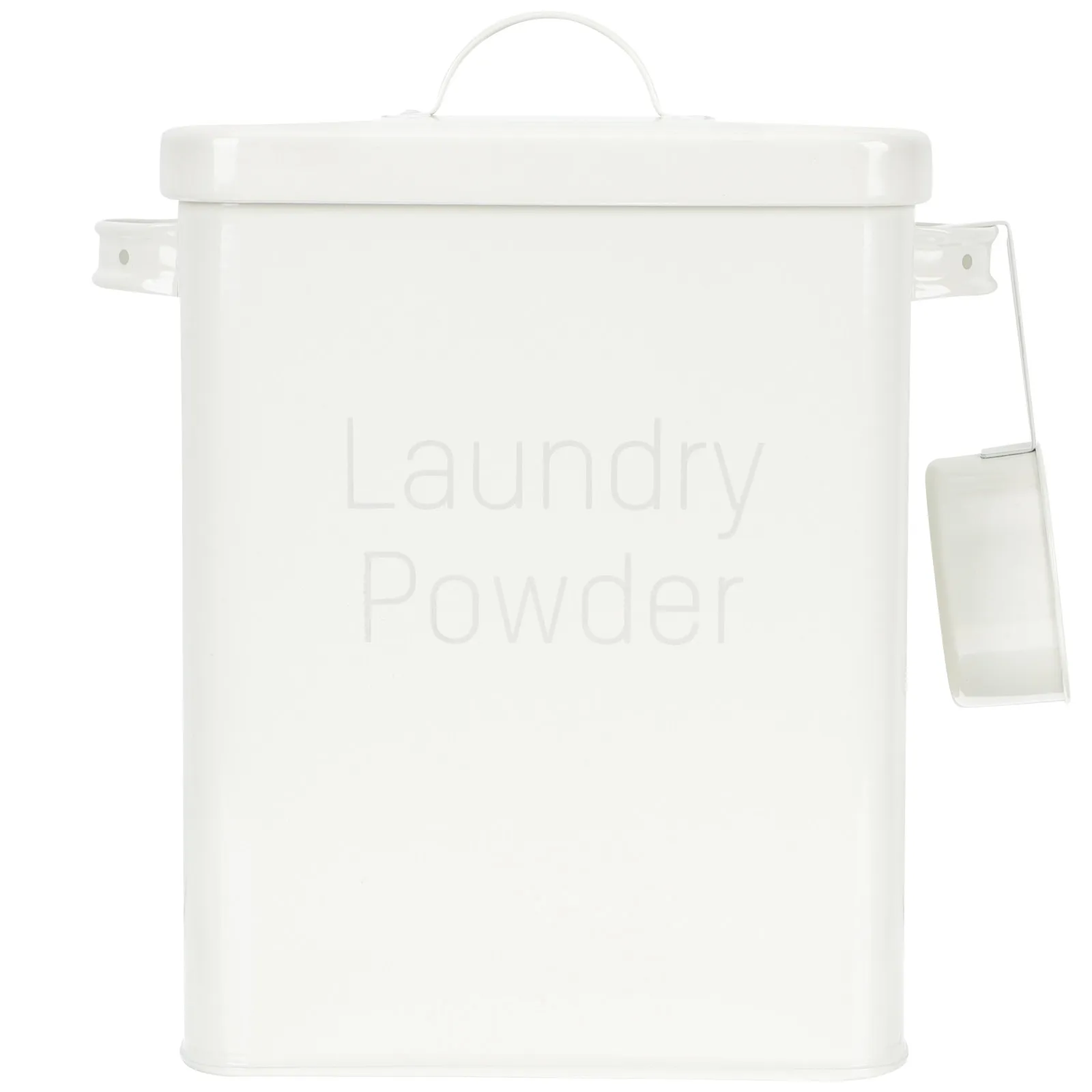 

Laundry Soap Container Heavy Duty Iron Laundry Powder Bucket Large Capacity Easy Clean Storage Box with Handle Scoop