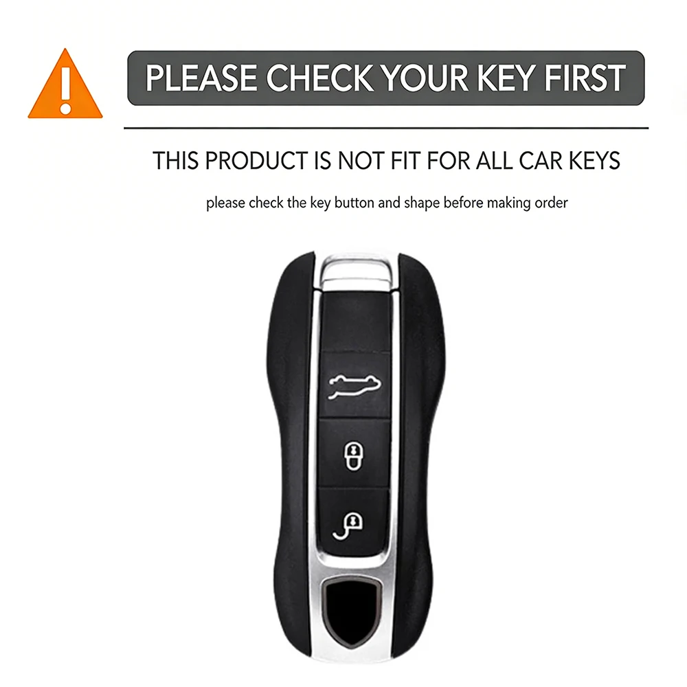 New Keychain Car Remote Cover Key Case for Porsche Panamera Cayenne 971 911 9YA Macan Boxster Spyder Carrera Cayman 970 981 991