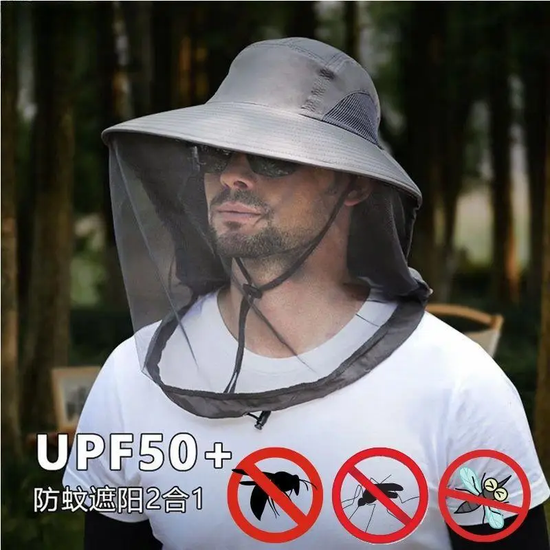 

Anti Mosquito Fishing Cap Breathable Adjustable Mesh Fishing Hat Fashion Repellent Insect Bee Protection For Outdoor Camping