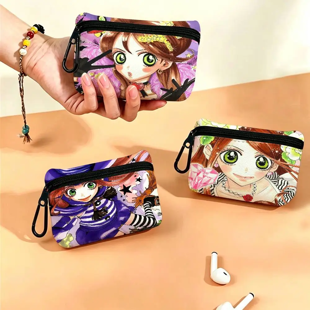 Anime Sugar Sugar Rune Lightweight Oxford Fabric Coin Purse Carabiner Hook Design Mini Card Key Organizer Bag
