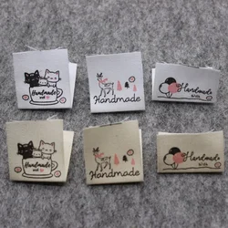 Colorful Cotton Fabric Label: Handmade Sewing DIY Side Tag for Children's Clothing Apparel Cotton Neck Label