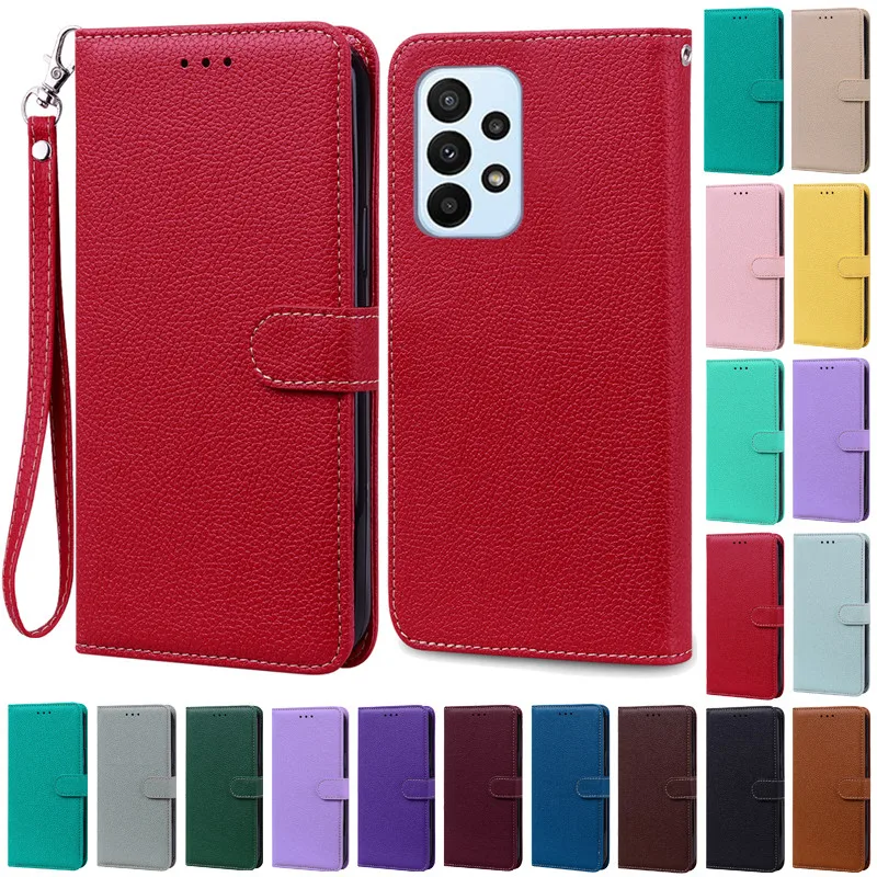 A23 Case For Samsung Galaxy A23 Case 2022 Luxury Leather Wallet Flip Case For Samsung A23 A 23 GalaxyA23 Cover Fundas Bumper