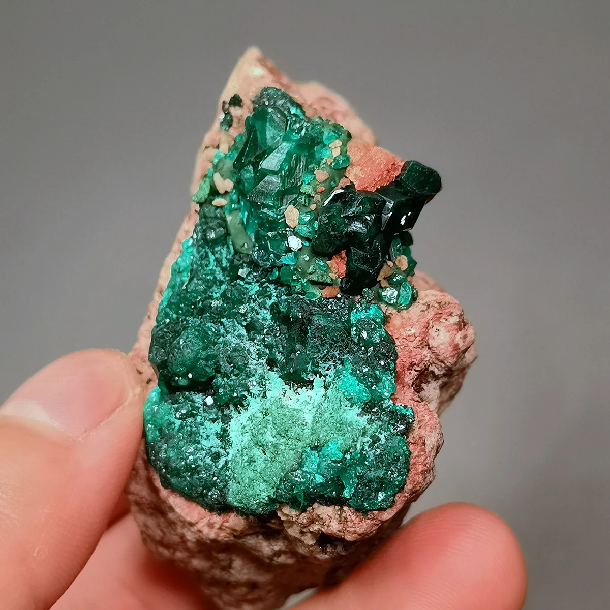 C5-1B 100% Natural Congo Dioptase Raw Stone Mineral Specimen Healing Crystal Gem Collection