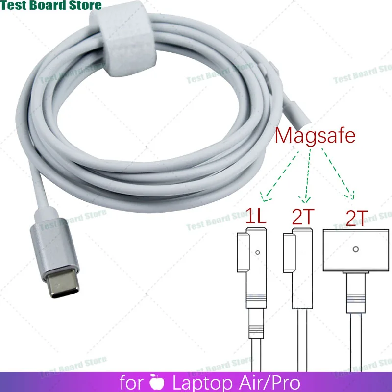 1Piece Type-C to Magsafe cable PD100W Mag1st and 2nd generation L/T laptop adapter charging cable power cord for Macbook Pro/Air