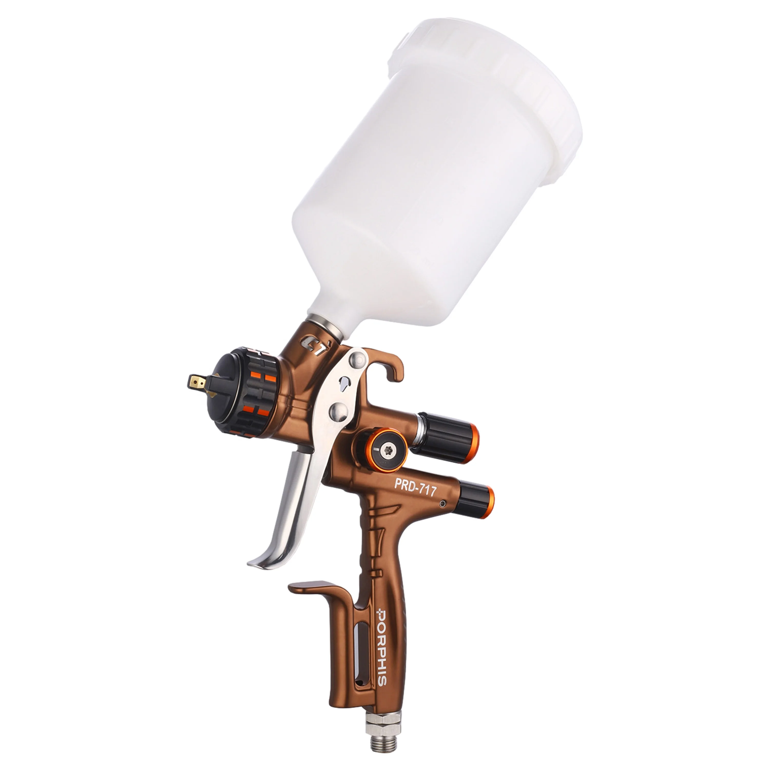 Hot SellingPORPHIS PRD-717 1.3mm Split Nozzle Gravity Feed Airbrush Pneumatic Tool Varnish Paint Sprayer New VS Type Spray Gun