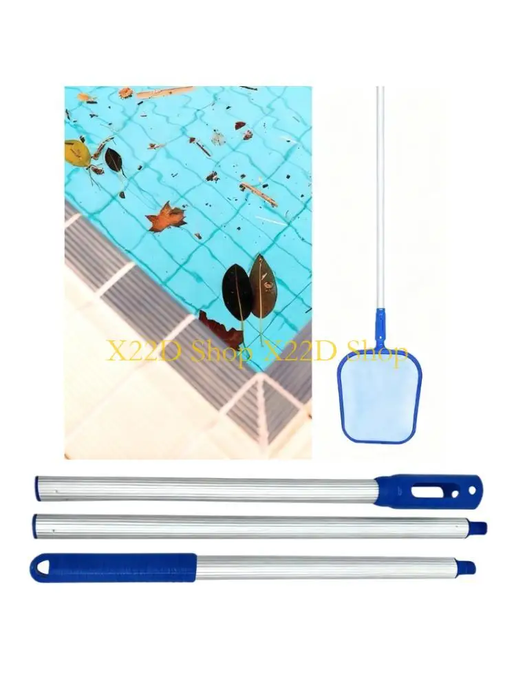 X22D Aluminum Swimming Pool Net Poles with 3 4 Section Adjustable Telescoping Rod