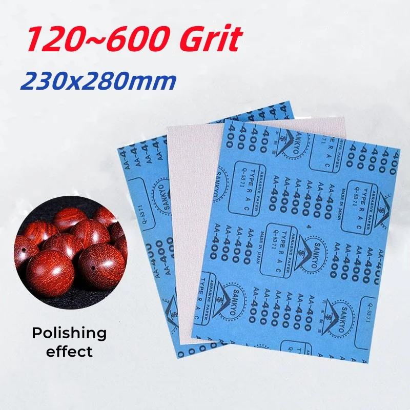 120~600 Grit Dry Abrasive Paper White Sand Sandpaper For Woodworking Automotive Detailing Polishing & Grinding Dry Sandpaper