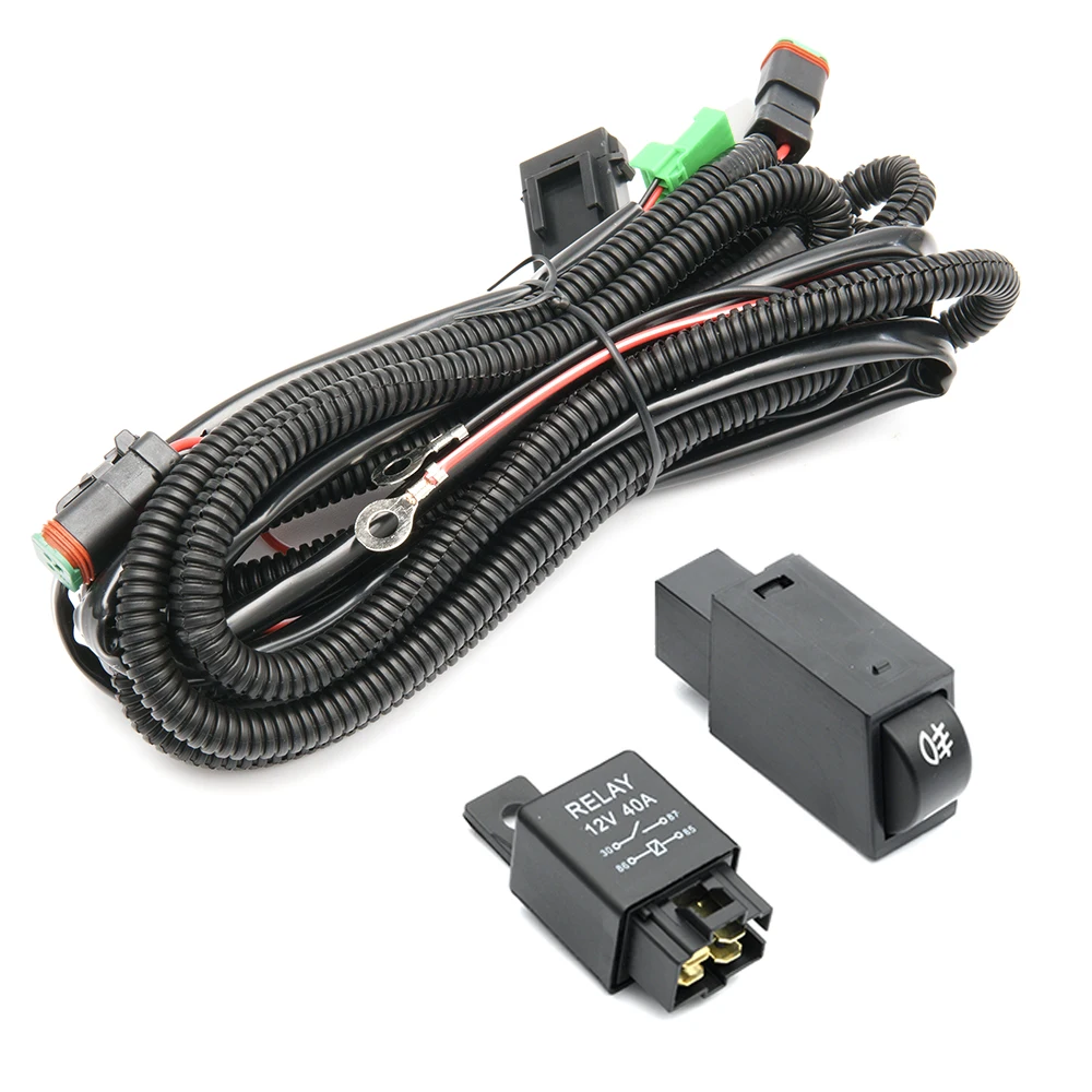 

Deutsch\DT\DTP\DT06-2S For Subaru Impreza Legacy BRZ Toyota 86 Led Fog Lamp Wiring Harness Wire Connector With 40A Relay Switch