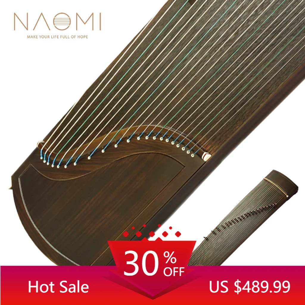 

NAOMI Advanced Level Black Sandalwood Guzheng Instrument 21 Strings 163cm Chinese Zither Harp Hot Sale With Full Accessories