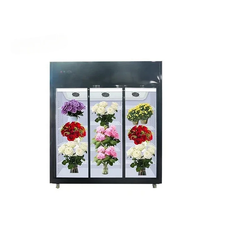 Made in China Flowers Air Cooling Commercial Refrigerator Fresh-keeping Cabinet Florist Bouquet Display Cabinet