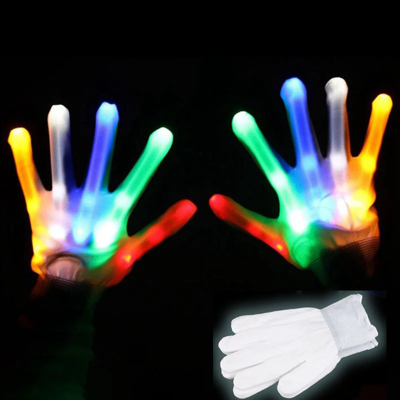 Led Glove Toys Decoration Halloween Gifts Horror Skull Ghost Carnival Party Festival Favor Show Props Christmas Party Kids Gifts