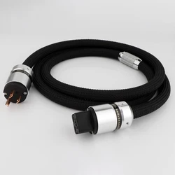 HIFI Power cable 7N OFC Conductor C19 20A Power Cable Audio Power Cord EU Mains Cord plug for Audiophile Speaker Amplifier CD