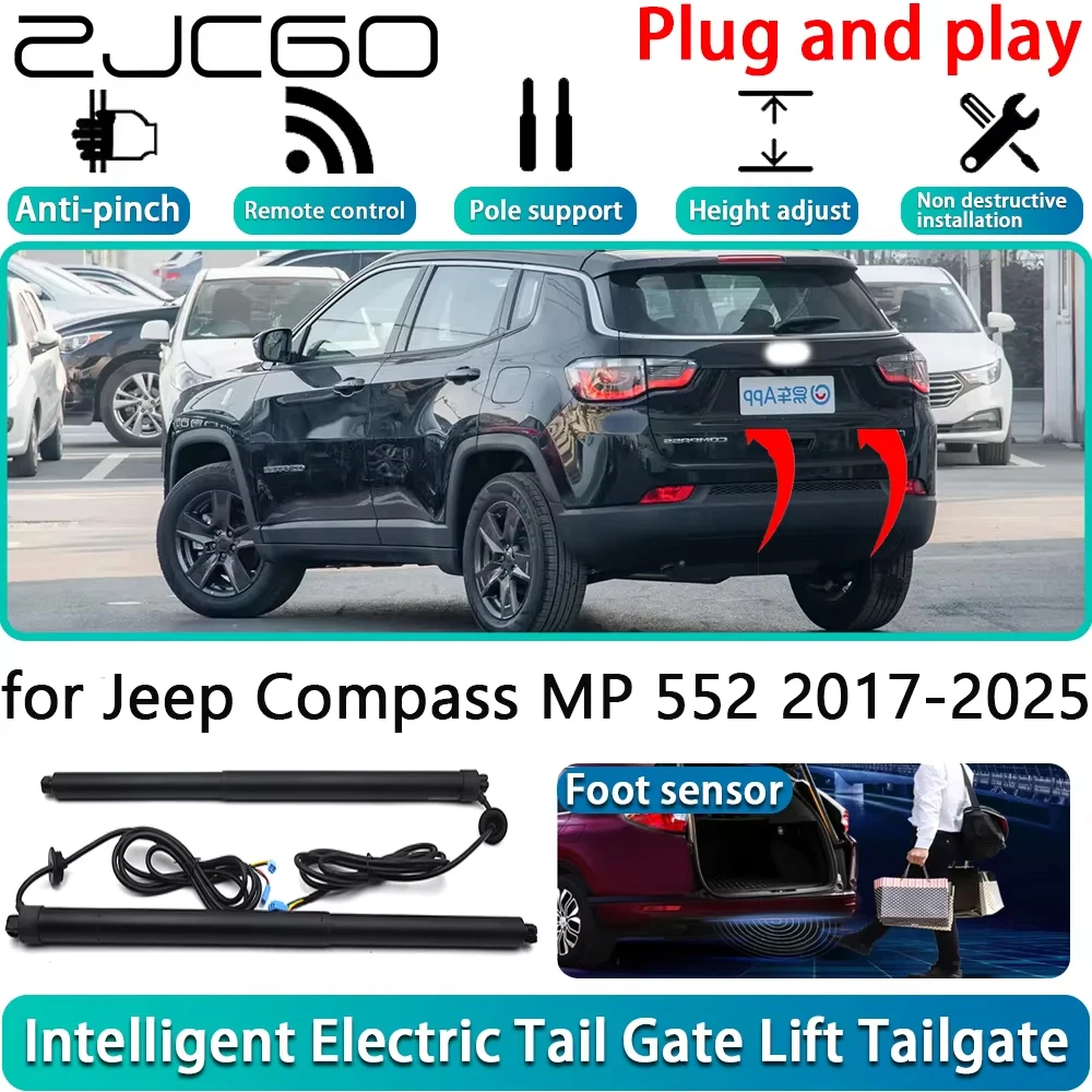 

ZJCGO for Jeep Compass MP 552 2017-2025 OEM Electric Powered Tailgate Power Liftgate Automatic Tailgate System With Foot Sensor