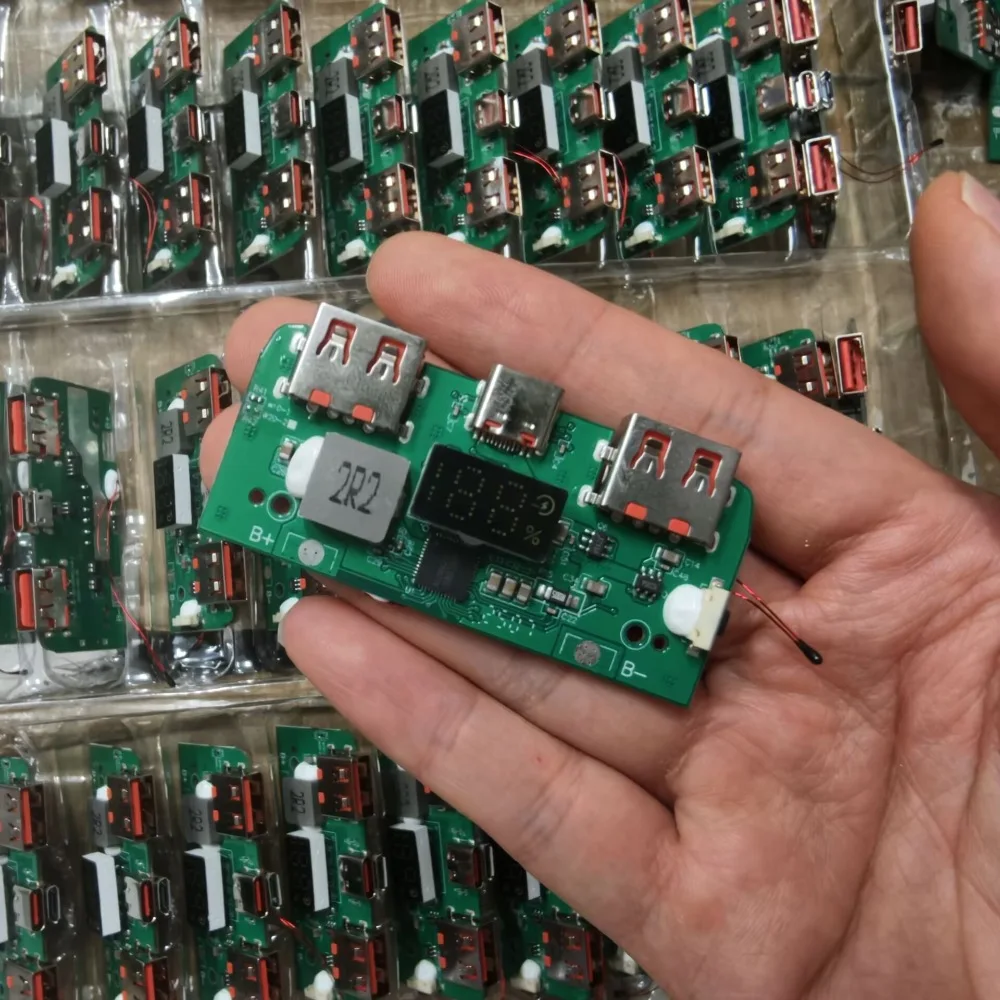 1pc DC5V-12V 22.5W LED Display PD QC 3.0 Charging Board Module Circuit for 18650 Lithium Battery DIY Power Bank