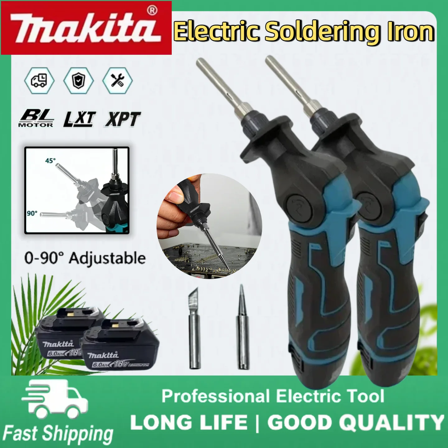 

Makita Portable Cordless Electric Soldering Iron Adjustable Angle 0–90° Constant-Temperature Solder Welding Gun EU Plug