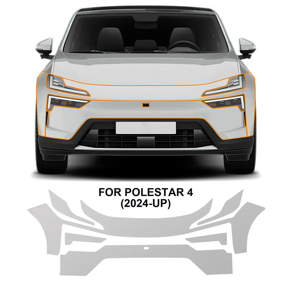 For Polestar 4 2024 2025 TPU Bumper Hood Scratch-Resistant Self-Healing Paint Protection Film Invisible Pre-cut PPF ﻿Kit