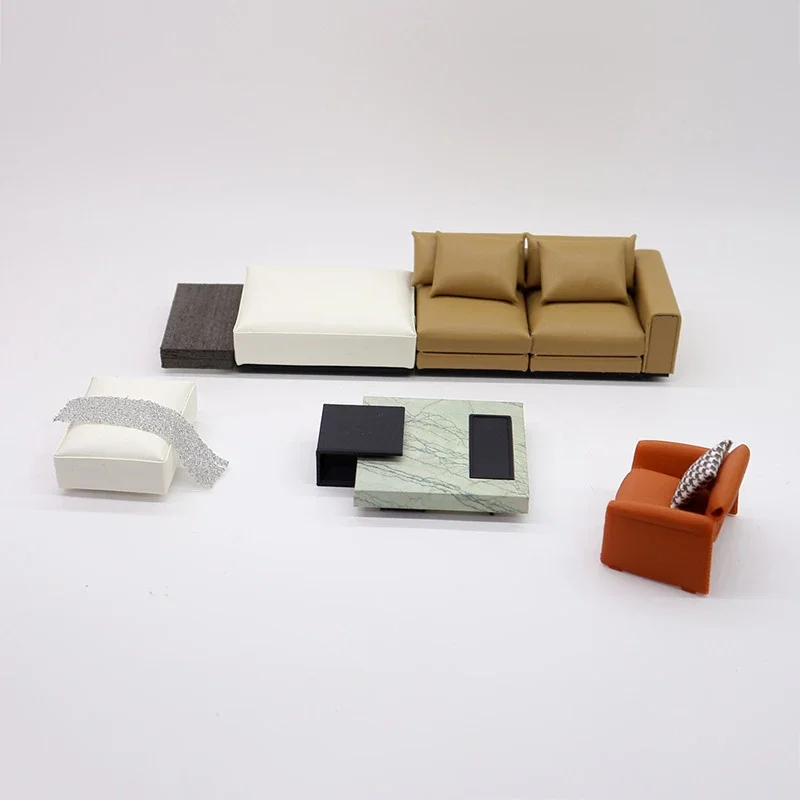 1/20 1/25 Casa delle bambole Simulazione Divano Tavolo da tè Modello Mobili Accessori per la casa delle bambole Decor Bambini Giochi di imitazione Giocattoli Regalo