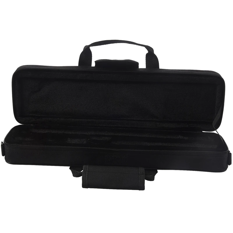 Nylon Acolchoado Flauta Bag, Carry Case Capa, Alça de Ombro, Escova De Limpeza Macia, Cleaner Saver Pad, 1 Pc 52cm
