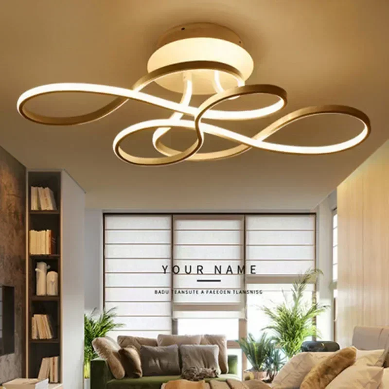Nebulyth Nordic LED Ceiling Lamp Three Colors Dimmable Chandelier for Living Dining Room Bedroom