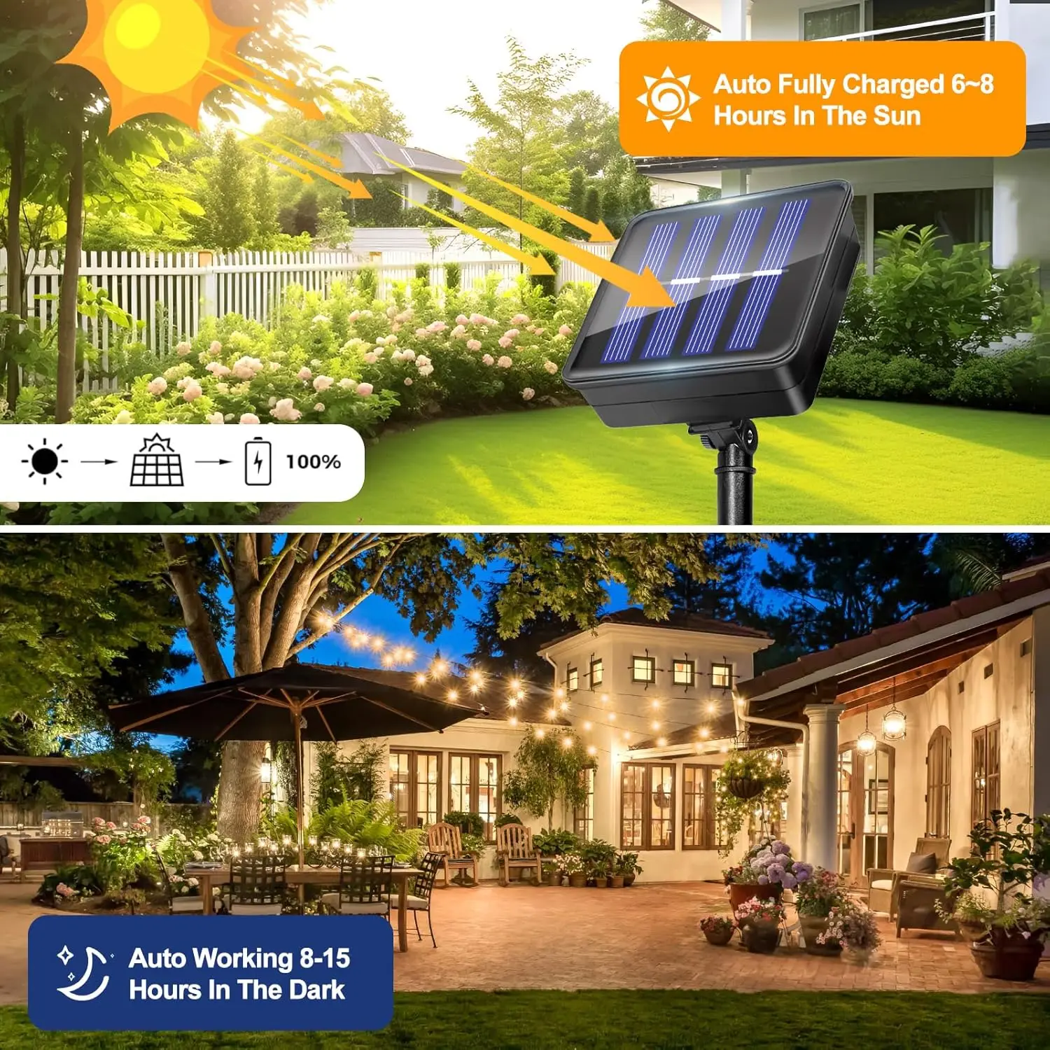 عيد الميلاد LED سلسلة ضوء الشمس 20 متر الأسلاك النحاسية IP65 أجواء الإضاءة داخلي ل عطلة ديكور في الهواء الطلق حبل الجنية سلسلة ضوء