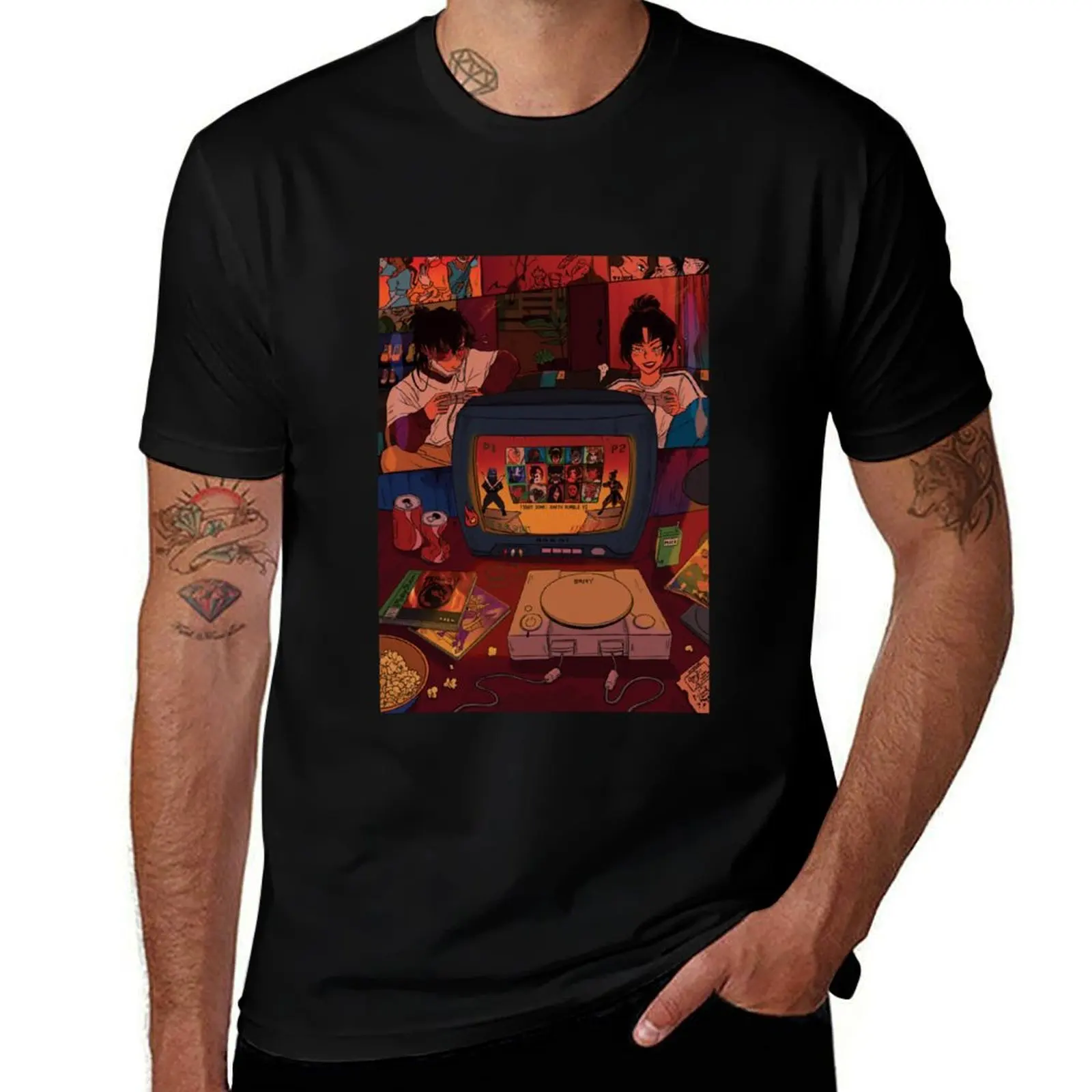 

game night - zuko & azula T-Shirt man t shirt designer t shirts for man cotton T-Shirt