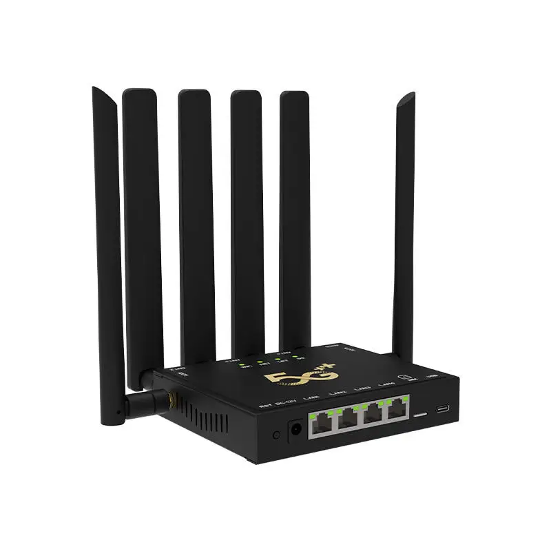 مودم VPN PPTP L2TP SDX55 مخصص - ستة هوائيات إشارة قوية عالمية 5G راوتر واي فاي لاسلكي