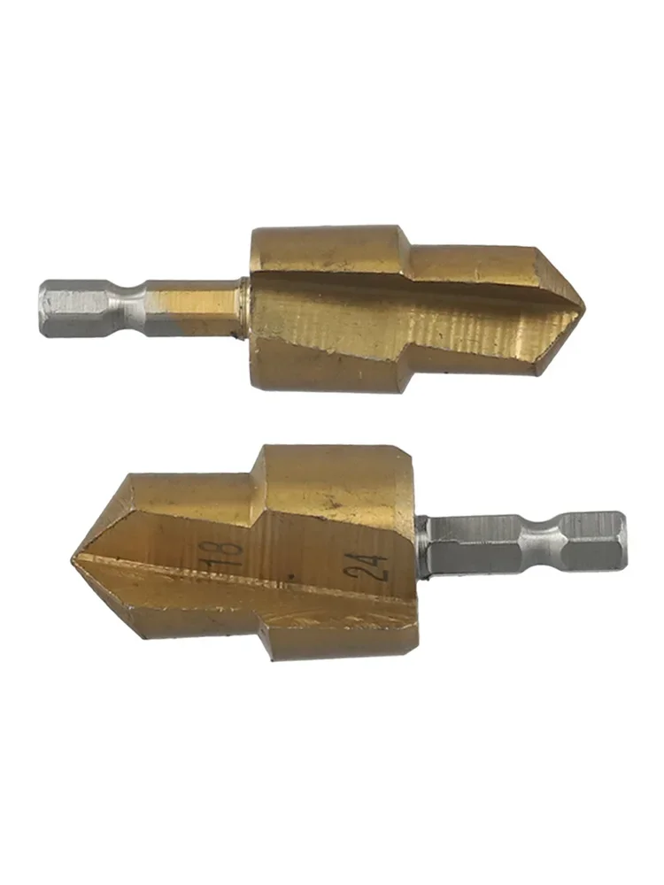 

2pcs PPR Lifting Stepped Drill Bit 3 Flute Hexagon Shank Water Pipe Connection Tool 20/25/32mm Water Pipe Expansion Drill