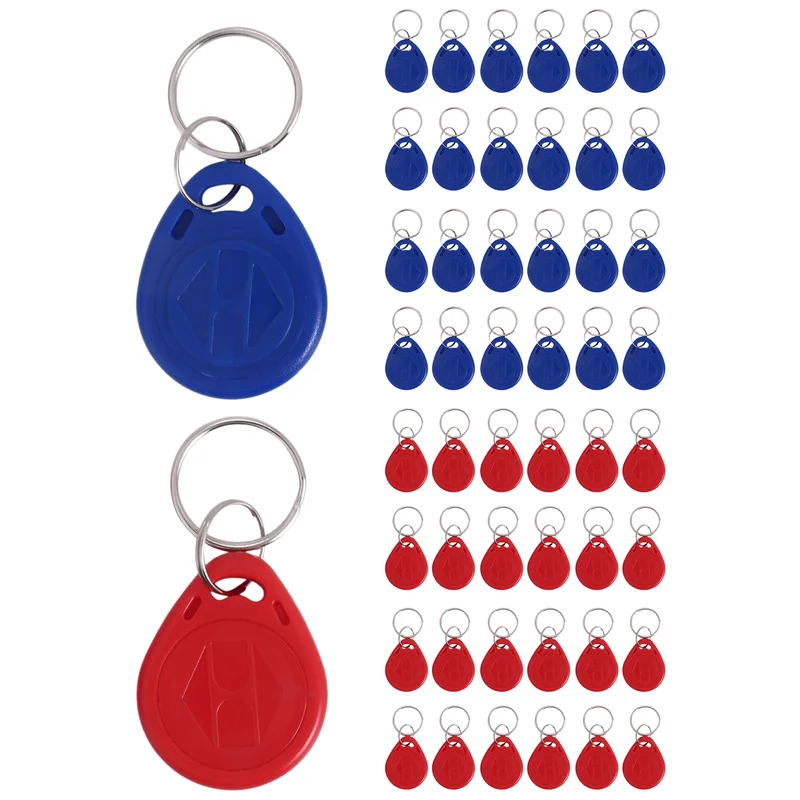 

N11R 50Pcs 125 Khz Proximity ID Card RFID Keyfob Access Control Key For Door Entry Access Control System TK4100